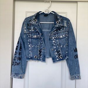 Studded Blue Denim Jacket